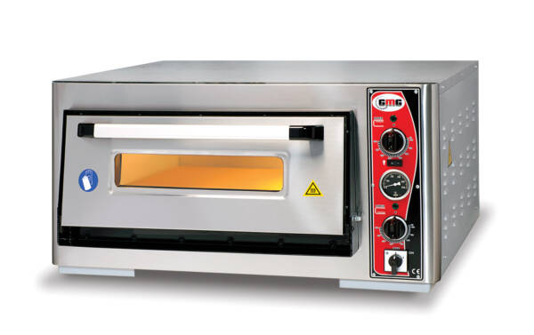 GMG - Pizzaofen PF7070 E mit Thermometer  elektrisch - 4x Ø34cm | 5 kW | 400V - Edelstahl 1 Backkammer